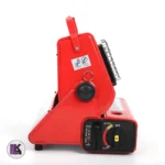 تصویری از بغل اجاق گاز و بخاری سفری دو کاره رنگ قرمز