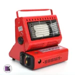 تصویری از اجاق گاز و بخاری سفری دو کاره رنگ قرمز