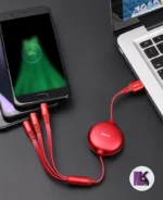 تصویری از کابل تبدیل شارژ چند سر CAMILT-ZY رنگ قرمز