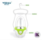 تصویری از کلید ولوم چراغ شارژی اضطراری فانوسی ویداسی مدل WD-833