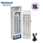 تصویر از چراغ اضطراری شارژی و جعبه و سیم مدل ویداسی 823