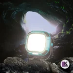 نمایی از شدت نور پروژکتور شارژی و کمپینگ مدل W893