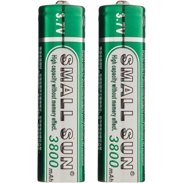 باتری لیتیومی 18650 اسمال سان 3800mAh بسته 2 عددی S37
