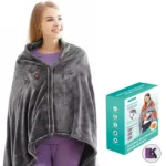 تصویری از جعبه پتو و پانچو حرارتی برقی USB دار در حال استفاده