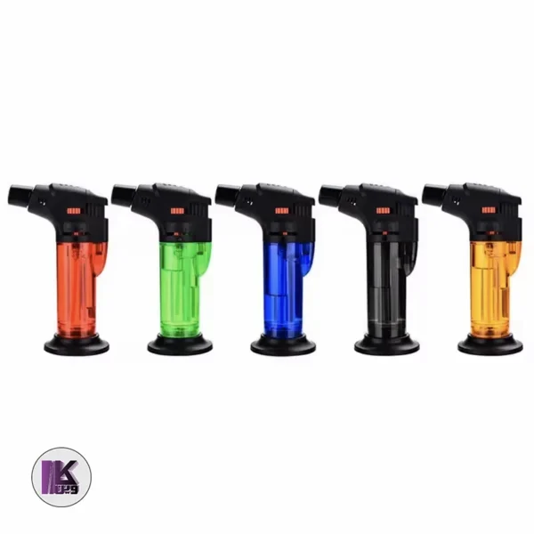 تصویر فندک اتمی پایه‌دار قابل شارژ در چند رنگ