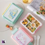 تصویری از ظرف غذای کودک مدل دایناسور ۴ بخشی ۸۰۰ میلی‌لیتر