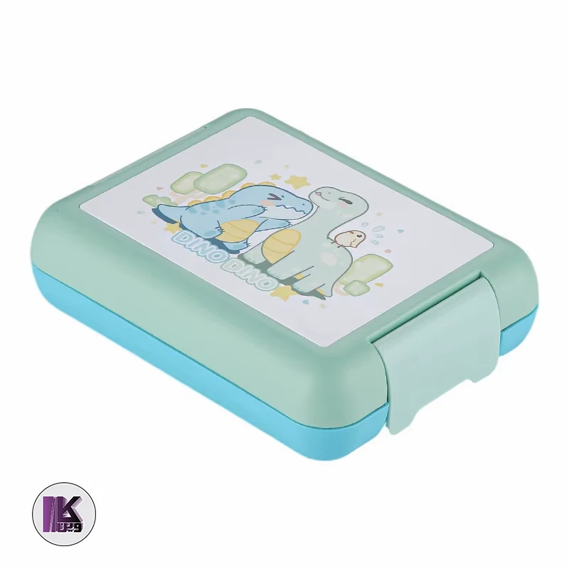 تصویری از نمای نزدیم ظرف غذای کودک مدل دایناسور ۴ بخشی ۸۰۰ میلی‌لیتری