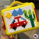 تصویری از لگوی ساخته شده با ظرف غذای لگویی کودک 1100 میلی‌لیتر با 500 قطعه لگو