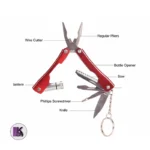 تصویری از قطعات ابزار چندکاره 8 در 1 تاشو با چراغ LED مدل Micro Pliers