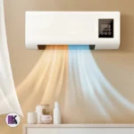 تصویر از هیتر و پنکه دیواری و رومیزی با کنترل از راه دور 1800 وات در روی دیوار