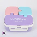 تصویری از ظرف غذا ماکروفری پازلی رنگ بنفش