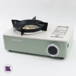 تصویری از اجاق گاز سفری سه‌ شعله یانچوان رنگ سبز بادگیر دار