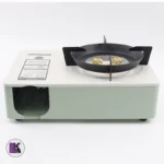 تصویری از اجاق گاز سفری سه‌ شعله یانچوان رنگ سبز بادگیر دار