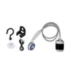 تصویری از دوش شارژی سفری به همراه متعلقات آن