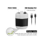 تصویری از قسمت پمپ و شارژر دوش شارژی سفری