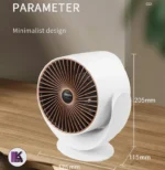 تصویری از هیتر برقی رومیزی ۸۰۰ وات مدل Heater Fan روی میز