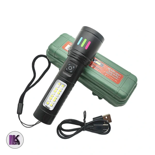 چراغ قوه اسمال سان ZY-625 زوم دار با نور بغل LED